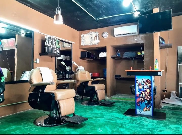 Interior de Morgan's Barbería